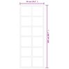 vidaXL Puerta corredera con herrajes ESG vidrio y aluminio 76x205 cm