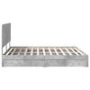 vidaXL Cama con almacenamiento con cabecera Gris Concreto 200 x 200 cm