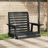 vidaXL Silla columpio jard&iacute;n con cadenas de metal madera abeto negro