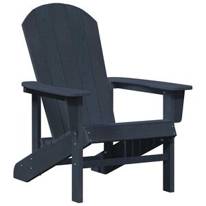 vidaXL Silla Adirondack Azul Marino 74 x 82 x 92cm HDPE