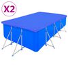 vidaXL Cubierta de piscina 2 unidades rectangular PE 540x270cm 90 g/m&sup2;