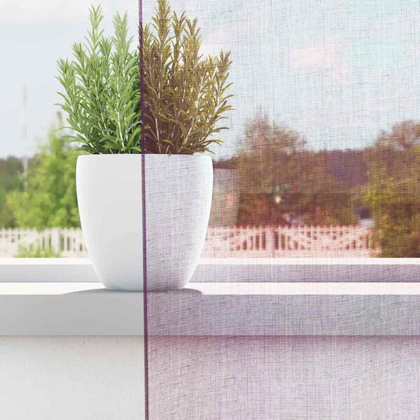 vidaXL Cortinas de gasa con trabillas 2 uds morado 140x175 cm