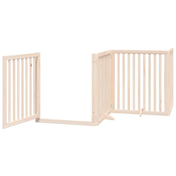 vidaXL Puerta para perros plegable 12 paneles madera de &aacute;lamo 960 cm
