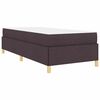 vidaXL Estructura de cama con colchón Marrón Oscuro 90 x 200 cm tela