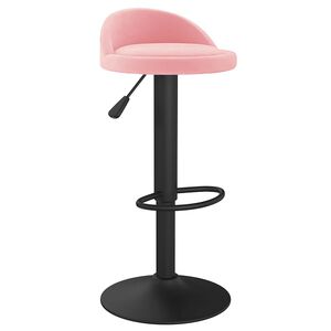 vidaXL Taburete de cocina de terciopelo rosa