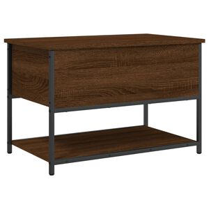 vidaXL Banco almacenaje madera ingenier&iacute;a marr&oacute;n roble 70x42,5x47 cm