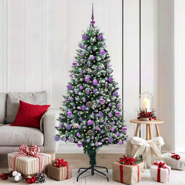 vidaXL &Aacute;rbol de Navidad artificial Verde 180 cm PVC y Acero y Pl&aacute;stico