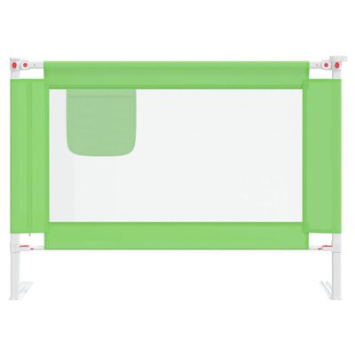 vidaXL Barandilla de seguridad cama de niño tela verde 90x25 cm