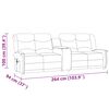 vidaXL Sill&oacute;n de masaje reclinable 4 plazas con portavasos gris claro