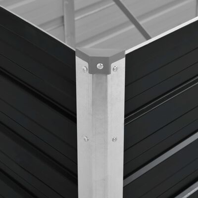 vidaXL Arriate de acero galvanizado gris antracita 240x80x77 cm