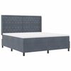 vidaXL Cama con Box Spring LED y Colchón Gris oscuro 180 x 200 cm