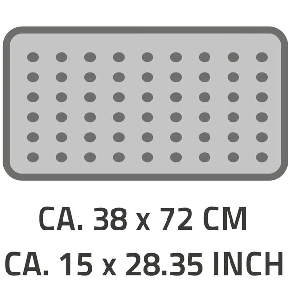 RIDDER Alfombrilla de ba&ntilde;o antideslizante Capri blanca 72x38 cm 66081