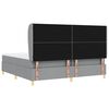 vidaXL Cama tipo Box Spring con colch&oacute;n Gris Claro 200 x 200 cm tela