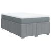 vidaXL Cama box spring con colch&oacute;n tela gris claro 120x190 cm