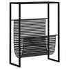 vidaXL Revistero de acero negro 35x15x45 cm