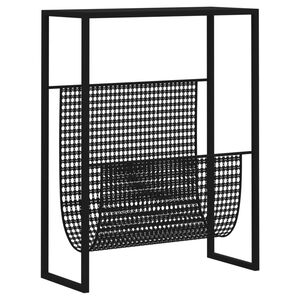 vidaXL Revistero de acero negro 35x15x45 cm