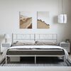 vidaXL Estructura cama sin colchón con cabecero metal blanco 193x203cm