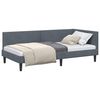 vidaXL Estructura de cama en esquina Gris oscuro 90 cm x 200 cm