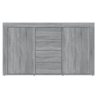 vidaXL Aparador de madera contrachapada gris Sonoma 120x36x69 cm