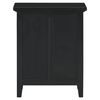 vidaXL Mesita de noche madera maciza de caoba negro 60x30x75 cm