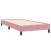 vidaXL Cama box spring con colchón terciopelo rosa 80x220 cm