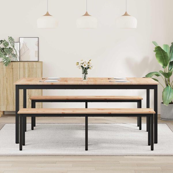vidaXL Mesa de Comedor Natural 180 x 90 x 75 cm Madera de pino macizo