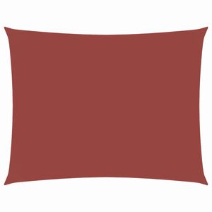 vidaXL Toldo de vela rectangular tela Oxford terracota 3x4 m