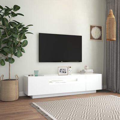 vidaXL Mueble para TV con luces LED blanco 160x35x40 cm