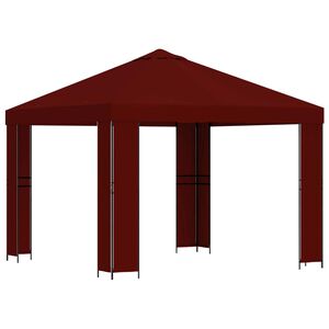 vidaXL Cenador 3 x 3 m Burdeos Poli&eacute;ster y Acero 190 gsm