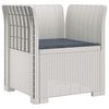 vidaXL Sill&oacute;n Individual con Coj&iacute;n Apariencia de Ratan PP Blanco