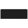 vidaXL Armario de pared madera contrachapada negro 100x36,5x35 cm