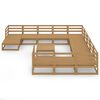 vidaXL Juego de muebles de jard&iacute;n 13 piezas madera maciza de pino