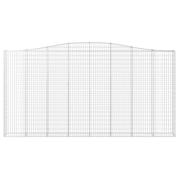 vidaXL Cesta gaviones forma arco hierro galvanizado 400x30x200/220 cm