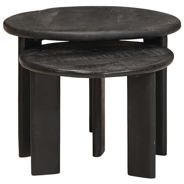 vidaXL Mesas Nido 2 pcs Madera de mango maciza