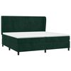 vidaXL Cama box spring con colch&oacute;n terciopelo verde oscuro 200x200 cm