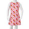 Vestido infantil rosa brillante 128
