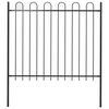 vidaXL Valla de jard&iacute;n BOXTEL con aro superior de acero, 170x150 cm, negro