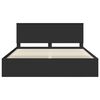 vidaXL Estructura de cama Negro 180 x 200 cm Madera de pino macizo