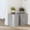 vidaXL Soportes de plantas 2 uds madera gris hormig&oacute;n 20x20x30 cm