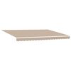 vidaXL Toldo Retr&aacute;ctil con luces de tiras LED Beige 450 x 300 cm tela
