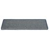 vidaXL Alfombrillas para escaleras 30 unidades 65x21x4 cm Gris claro y azul Borde rectangular
