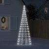 vidaXL &Aacute;rbol de Navidad en asta de bandera 550 LED blanco fr&iacute;o 300 cm
