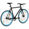vidaXL Bicicleta de piñón fijo negro y azul 700c 51 cm