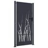 vidaXL Puerta de jard&iacute;n antracita 100x175 cm, acero, dise&ntilde;o de c&eacute;sped