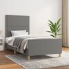 vidaXL Estructura de cama sin colch&oacute;n tela gris oscuro 90x190 cm