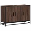 vidaXL Armario lavabo ba&ntilde;o madera ingenier&iacute;a roble marr&oacute;n 90x33x60 cm