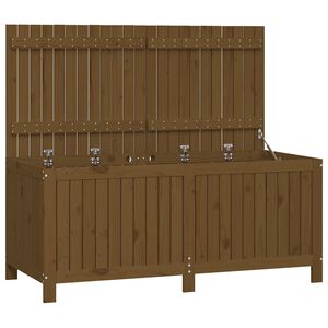 vidaXL Caja de almacenaje jard&iacute;n madera pino marr&oacute;n miel 147x68x64 cm