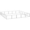 vidaXL Perrera plateada 25 m&sup2; acero