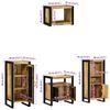 vidaXL Juego de muebles de ba&ntilde;o 4 pcs Marr&oacute;n Madera de mango maciza