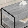 vidaXL Mesa de Caf&eacute; Gris Sonoma 80 x 50 x 40 cm Madera contrachapada